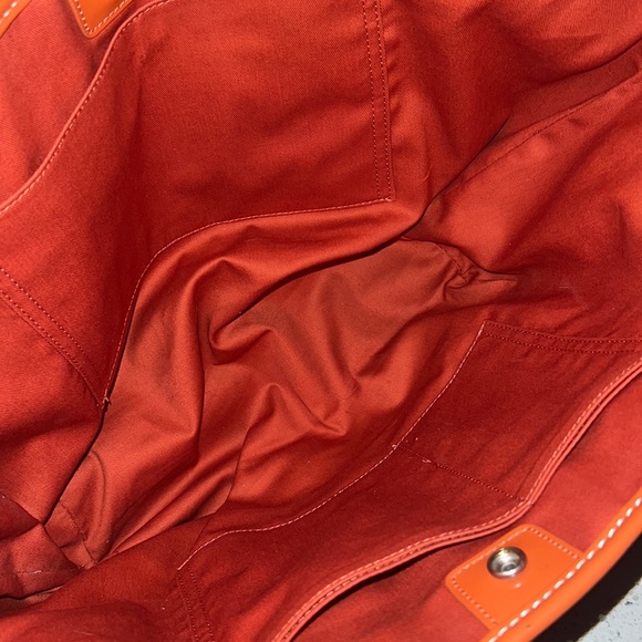 Orange Patent Tote. Lands End. New - Picture 4 of 6